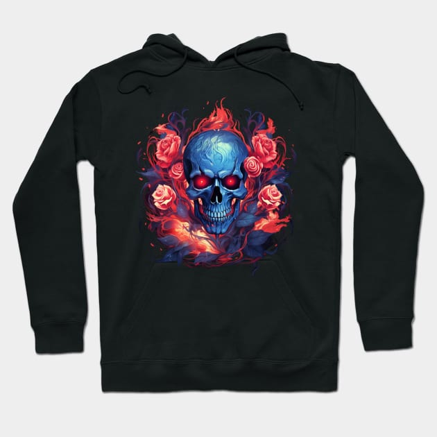 Skull in flames Hoodie by wczorka's art